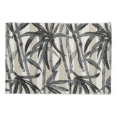 Bamboe Oerwoud Hawaiian Stripe - Zwart en Taupe Kussensloop (Achterkant)