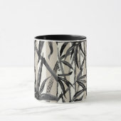 Bamboe Oerwoud Hawaiian Stripe - Zwart en Taupe Mok (Midden)