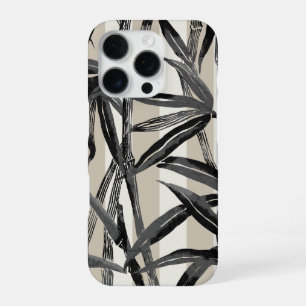 Bamboe Oerwoud Hawaiian Stripe - Zwart iPhone 16 Pro Hoesje