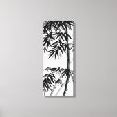 Bamboe - olijfgroen - bw canvas afdruk (Voorkant)