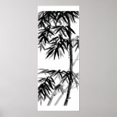 Bamboe - olijfgroen - bw poster (Voorkant)