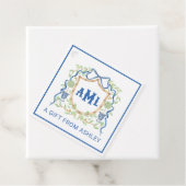 Bamboe & Olive Topiary Crest | Monogram Bedankjes Labels (In situ)