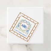 Bamboe & Olive Topiary Crest | Monogram Bedankjes Labels (In situ)