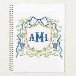 Bamboe & Olive Topiary Crest | Monogram Planner
