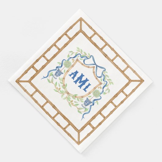 Bamboe & Olive Topiary Crest | Monogram Servet (Hoek)