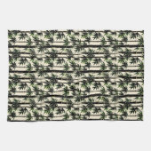 Bamboe op beige theedoek (Horizontaal)