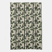 Bamboe op beige theedoek (Verticaal)