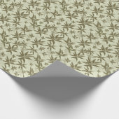 Bamboe op beige vellen - naadloos oppervlaktepatro cadeaupapier (Hoek)