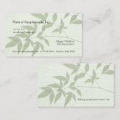 Bamboe op gepatterde achtergrond visitekaartje (Voorkant / Achterkant)