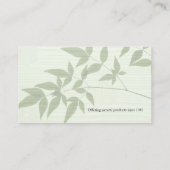 Bamboe op gepatterde achtergrond visitekaartje (Achterkant)