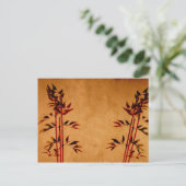 Bamboe op het perkamentstuk briefkaart (Staand voorkant)