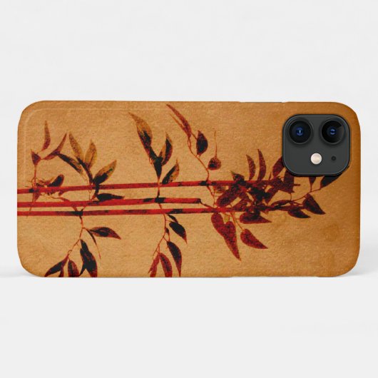 Bamboe op het perkamentstuk Case-Mate iPhone case (Achterkant (horizontaal))