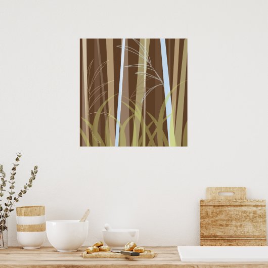 Bamboe op Terra Firma Poster (Keuken)