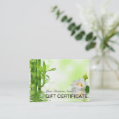 Bamboe Orchids Spa Salon Cadeaubon Kortingskaartje (Staand voorkant)