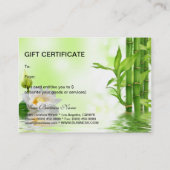 Bamboe Orchids Spa Salon Cadeaubon Kortingskaartje (Achterkant)