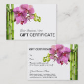 Bamboe Orchids Spa Salon Cadeaubon Kortingskaartje (Voorkant / Achterkant)
