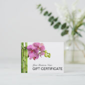 Bamboe Orchids Spa Salon Cadeaubon Kortingskaartje (Staand voorkant)