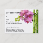 Bamboe Orchids Spa Salon Cadeaubon Kortingskaartje (Achterkant)