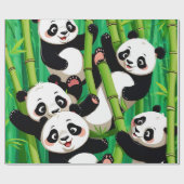 Bamboe Panda Cadeaupapier (Vlak)
