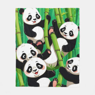 Bamboe Panda Fleece Deken