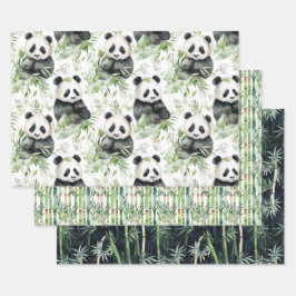 Bamboe Panda inpakpapier Vel