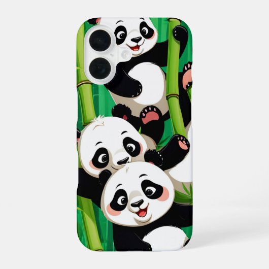 Bamboe Panda iPhone 16 Hoesje (Achterkant)
