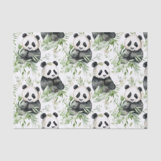 Bamboe Panda Tissue Papier (Voorkant)