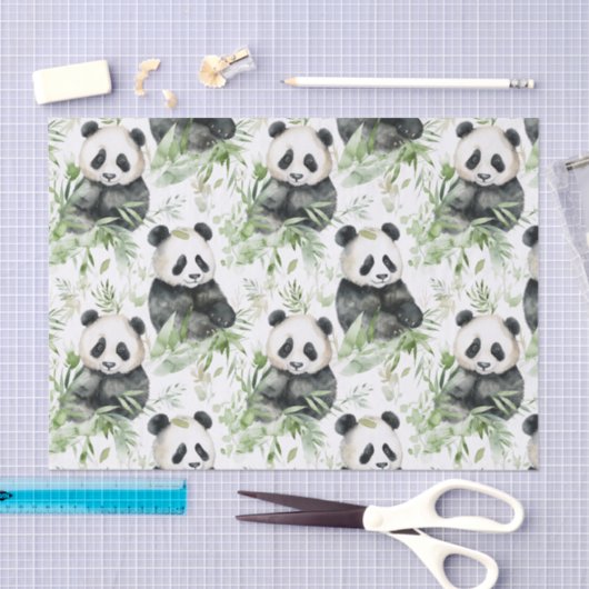 Bamboe Panda Tissue Papier (Craft)
