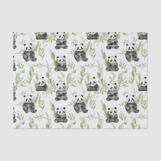 Bamboe Panda Tissue Papier (Voorkant)