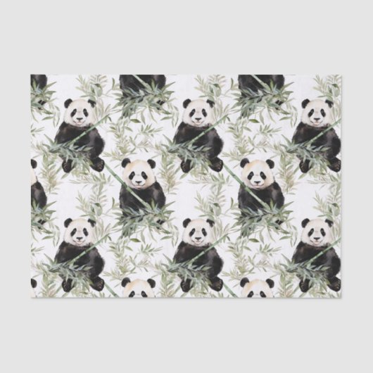 Bamboe Panda Tissue Papier (Voorkant)