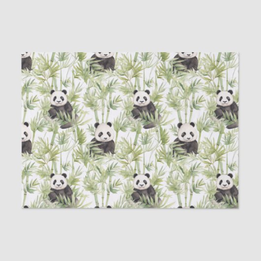 Bamboe Panda Tissue Papier (Voorkant)