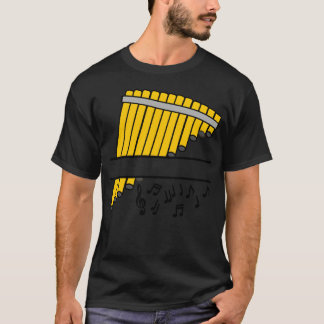 Bamboe panfluit muziek tonen grappig t-shirt