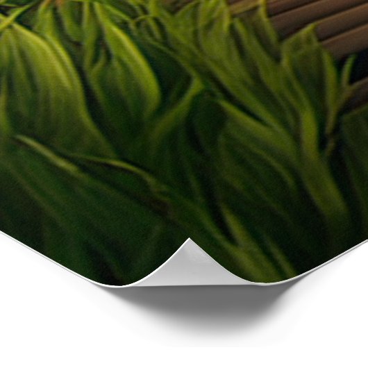 Bamboe passage, een prachtig houten pad poster (Hoek)