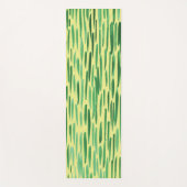 Bamboe Patroon Tiki Vibe Groene Strepen Yogamat (Voorkant)