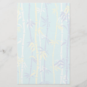 Bamboe patroon turquoise, blauw, geel op maat briefpapier