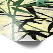 Bamboe Pattern, Bamboe Leaves, Bamboo Shoots Foto Afdruk (Hoek)