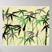 Bamboe Pattern, Bamboe Leaves, Bamboo Shoots Poster (Voorkant)