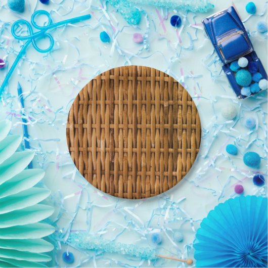 Bamboe Pattern Papieren Bordje (Feest)