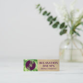 Bamboe-pictogram | Achtergrond Palm Leaf Mini Visitekaartje (Staand voorkant)