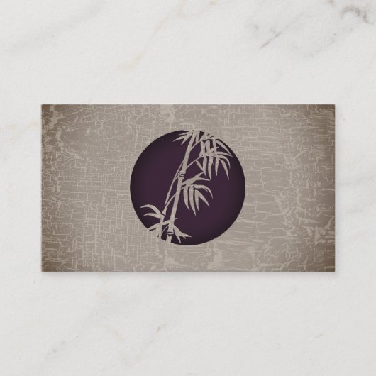 Bamboe-pictogram | Achtergrond textiel Visitekaartje (Voorkant)