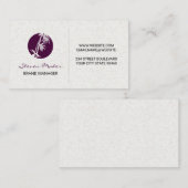 Bamboe pictogram | Papieren textuur achtergrond Visitekaartje (Voorkant / Achterkant)