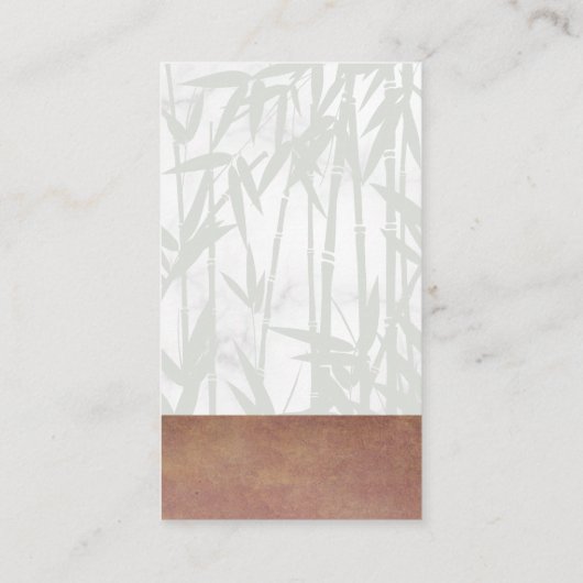 Bamboe-pictogram Visitekaartje (Achterkant)