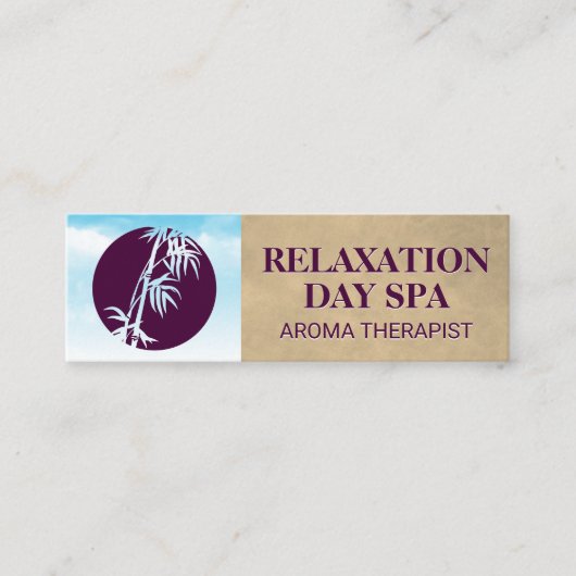 Bamboe-pictogram | Wolken en hemel Mini Visitekaartje (Voorkant)