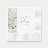 Bamboe-Planten en Crane Napkins Servet (Voorkant)