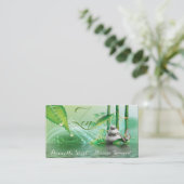 Bamboe Pond Zen Therapist Visitekaartje Afsprakenkaartje (Staand voorkant)