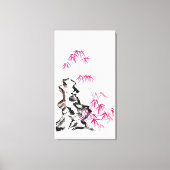 Bamboe - rood canvas afdruk (Voorkant)