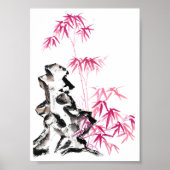 Bamboe - rood poster (Voorkant)