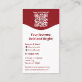 Bamboe Rood Wit Life Coach Portret Persoonlijk Visitekaartje (Achterkant)