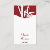 Bamboe Rood Wit Life Coach Portret Persoonlijk Visitekaartje (Voorkant)