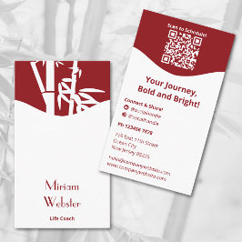 Bamboe Rood Wit Life Coach Portret Persoonlijk Visitekaartje